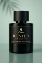 Identity Oud Crescent 100 ml perfume bottle against luxurious background