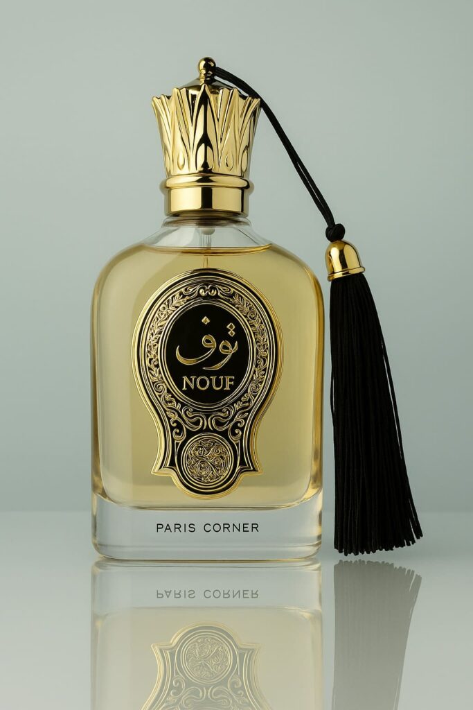 Nouf by Paris Corner 100 ml bottle, pineapple & oud eau de parfum