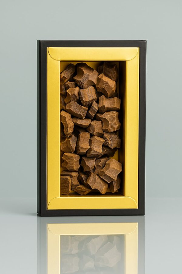Indonesian Farasha oud chunk – small, elegant, dark agarwood for burning.